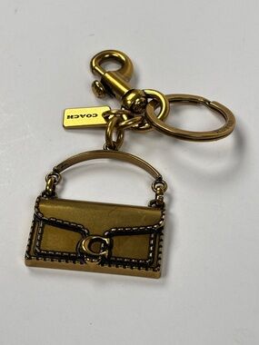 Coach Gold-tone Metal Purse Keychain Charm